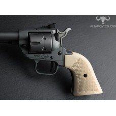 Altamont, Bonded Ivory Checkered Fleur-de-Lis Grip Set, Fits Heritage 22 Revolver