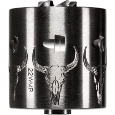 Heritage Mfg., .22WMR Cylinder, Black 6 Shot, Engraved "Longhorn Skull", Fits Heritage Revolver