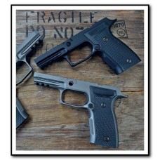 Sig Sauer, AXG Aluminum Grip Module, Tungsten Gray, Fits Sig P320 Pistol