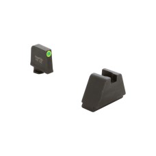 Ameriglo, Optic Compatible Sight Set, 5XL Tall Green Tritium LumiGreen Outline .407 Front, FlatBlack .507 Rear, Fits Glock Pistols