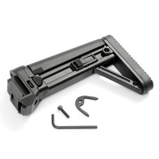 Haga Defense, B&T MBT Stock w/Haga Defense Aluminum Adapter, Black, Fits CZ Bren 2 Rifle