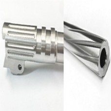 Fusion Firearms, 6" 1911 .45 ACP Ultra Match Grade Bull Barrel, Clark/Para Feed Ramp, Straight Hood Flute & Spiral Nose Flute, Fits 1911 Pistol