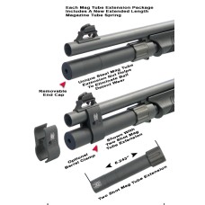 GG&G, Two Shot Mag Tube With Barrel Clamp And High Visibility Follower, Fits Benelli Nova/Supernova Shotgun