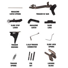 Glock, Factory Large Frame Gen 3 Complete Lower Parts Kit, Fits Glock Gen 3 20SF/21SF Pistols