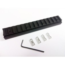 Hi-Tech CC, Billet Lower Picatinny Rail for Vertical Grips, Black, Fits Keltec KSG Shotgun