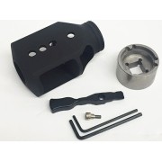 Hi-Tech CC, Howitzer70 KSG STEEL Muzzle Brake Combo Pack (6 Notch Nut Remover + Extended Selector Switch), Fits Keltec KSG Shotgun