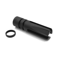 JP Enterprises, Flash Hider, 1/2-28 TPI, .850 OD, .281 Exit, QPQ Black Finish, Fits 1/2x28 TPI