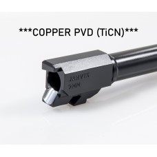 Jarvis, 9mm Threaded Barrel, Drop In Fit, 1/2x28 Threads, Copper PVD (TiCN), Fits Walther 5" PDP Pistol
