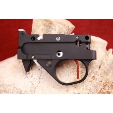 Kidd Innovative Design, Two Stage Trigger, Black, Red Straight Trigger Blade, 8oz/8oz Pull Weight, Extended Magazine Release Lever, Black Speed/Long Lever Addon, .22 LR Hammer Spring, Fits Ruger 10/22 Rifle