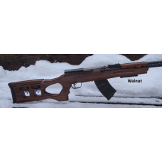 Luckyshotwoodstocks, SKS SV98 Stock, Walnut Hardwood (Cleared), Forend Picatinny Rail, Rus/Chin Thread, Fits SKS SV98 Rifle