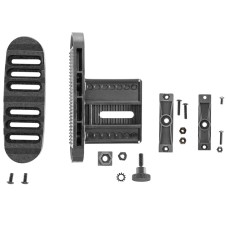 Luth-AR, MBA-3 Style Buttplate Assembly, 3 Axis, Medium Pad 85 Duro, Fits MBA-1/2/4 Stock