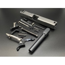 MDX Arms, G17 V2 9mm Slide with RMR Cut, Black Slide, w/Black Non-Threaded Barrel, No Lower Parts Kit, Fits Glock 17 Gen 3 Pistol