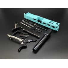 MDX Arms, G19 LF19 9mm Slide with RMR Cut, Black Slide, w/Black Threaded Barrel, No Lower Parts Kit, Fits Glock 19 Gen 3 Pistol