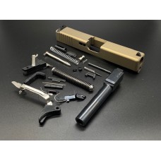 MDX Arms, G19 V1 9mm Slide, Black Slide, w/Black Threaded Barrel, No Lower Parts Kit, Fits Glock 19 Gen 3 Pistol