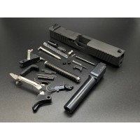 MDX Arms, G19 V2 9mm Slide with RMR Cut, Black Slide, w/Black Threaded Barrel, No Lower Parts Kit, Fits Glock 19 Gen 3 Pistol