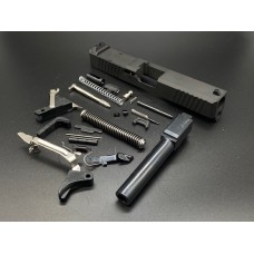MDX Arms, G19 V2 9mm Slide with RMR Cut, Black Slide, w/Black Threaded Barrel, No Lower Parts Kit, Fits Glock 19 Gen 3 Pistol
