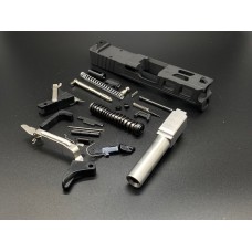 MDX Arms, G26 LF26 9mm Slide with RMR Cut, Black Slide, w/Black Threaded G19 Barrel, No Lower Parts Kit, Fits Glock 26 Gen 3 Pistol