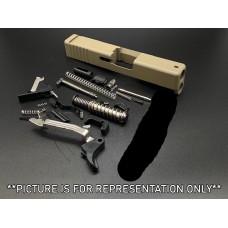 MDX Arms, G43 V1 OEM Style 9mm Slide Non RMR Cut, Black Slide, No Barrel, No Lower Parts Kit, Fits Glock 43 Pistol