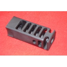 S&J Customs, Major 9mm 11 Port Aluminum Compensator, Black, 1/2x28 Threads