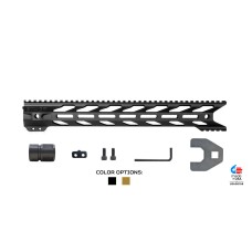  STNGR, HWK M-Lok Free Float Handguard 15", Black, Fits AR-15 Rifle