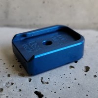 Taylor Freelance, Competition +0 Basepad, Blue, Fits Walther PDP Full Size Pistol