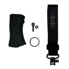 Defender Tactical, Rear Grip Enhancement Kit, Fits Bird's Head Grip - Blackout Logo / Black Sleeve