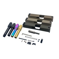 MDX Arms, G26 V1 9mm Slide, Black Slide, w/Black Threaded G19 Barrel, No Lower Parts Kit, Fits Glock 26 Gen 3 Pistol