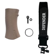 Defender Tactical, Rear Grip Enhancement Kit, Fits Bird's Head Grip - White Logo / FDE Sleeve