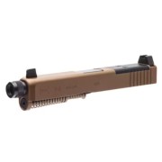 Glock, Complete MOS Slide, 9mm, Threaded Barrel, Fits Glock 19 Gen 5 - FDE