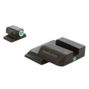 Ameriglo, i-Dot Sight Set, Fits Smith & Wesson Pistol - Green Tritium w/White Outline Front, Green Single Dot Rear Night Sight Sight
