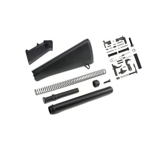 AR15Discounts, Retro AR15 A2 Lower Build Kit With Stock, Fits AR15,Gun