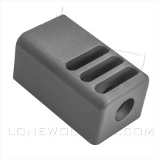 Lone Wolf, Alpha Wolf Compensator, 9mm, 1/2x28, Fits Flat Flaced OEM Slide - Black Anodized, Fits  G17,17L,19,26,34 Pistols