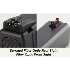 Dawson Precision, Fixed Carry Sight Set - Fiber Optic Rear & Fiber Optic Front, Fits Glock