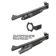 GG&G, Flashlight Mount, Incl. One Inch Flashlight Mounting Ring, fits 12g Mossberg 590