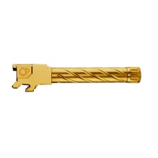 Primary Machine, 4.5" Match Barrel, Threaded 9MM, Titanium Nitride (Gold), Fits CZ P-10C Pistol