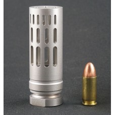 SMI, Attenu8or Muzzle Device, 9mm, 1/2" x 28 - Natural Finish