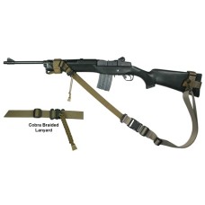 Specter Gear, Raider 2 Point Tactical Sling - Coyote Tan w/ Braided Lanyard, fits Mossberg 590