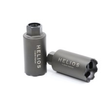 V-Seven, Helios Compensator - DLC Black, 1/2 X 28, 5.56, Fits 1/2x28 TPI