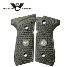 Wilson Combat, G10 Grips, Ultra Thin with WC Logo, Dirty Olive, fits  Beretta 92/96 Full Size